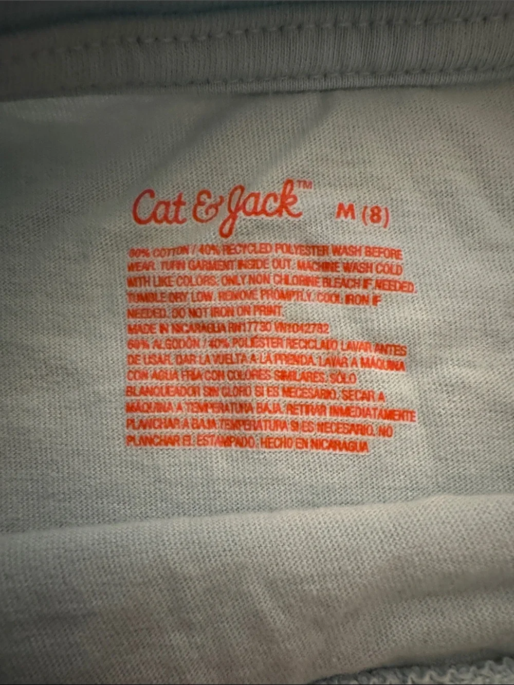 Cat & Jack Light Blue Crew Neck Short Sleeve Tee